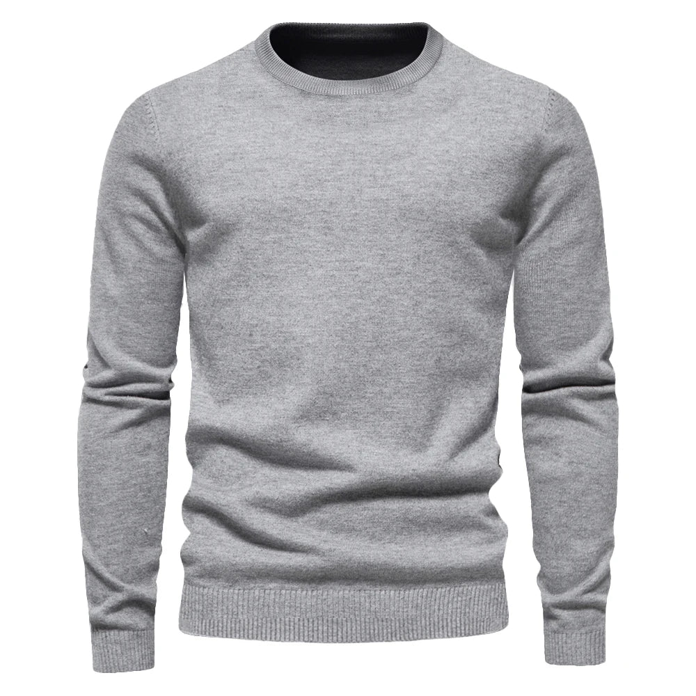 2021 New O-neck Pullover Men's Sweater Casual Solid Color Warm Sweater Men Winter Fashion Slim Mens Sweaters 11 Colors