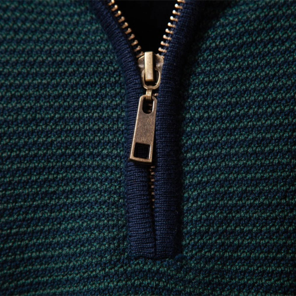 AIOPESON Men's Striped Sweater Solid Color Knit Pullover Warm Luxury Cotton Autumn Winter Casual Turtleneck Mens Sweaters