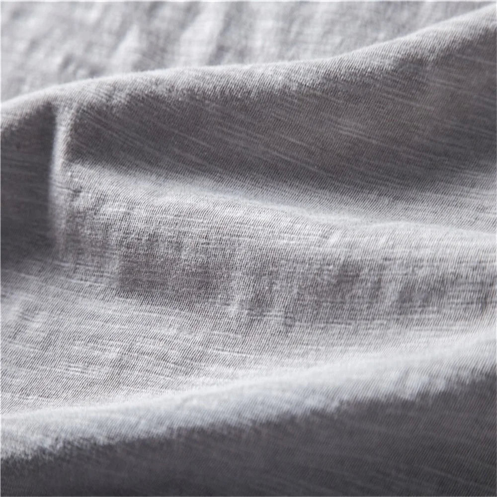 2025 New Summer V-neck T-shirt Men 100% Combed Cotton Solid Short Sleeve T Shirt Men Fitness Undershirt Male Tops Tees