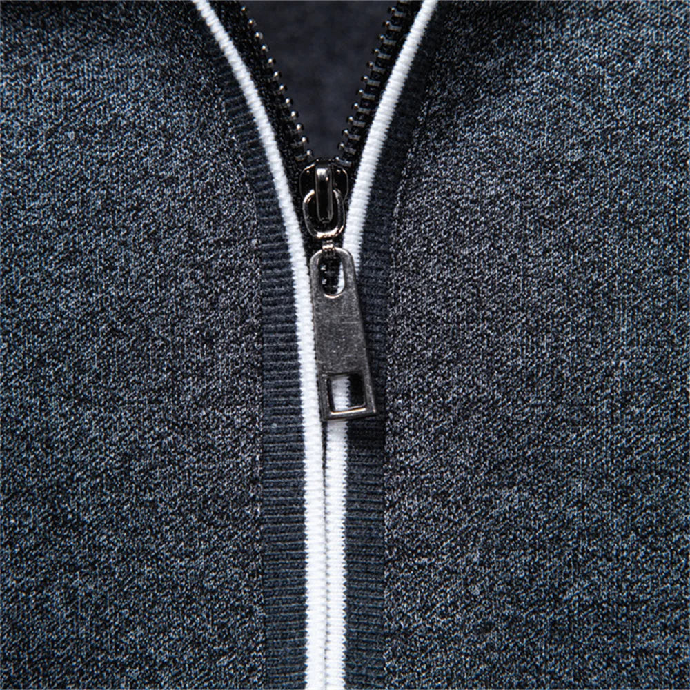 2026 Men's Polo Shirts Cotton Blend Short Sleeve Solid Color Zippered Polo Soft Breathable Lightweight Casual Polo Shirt for Men