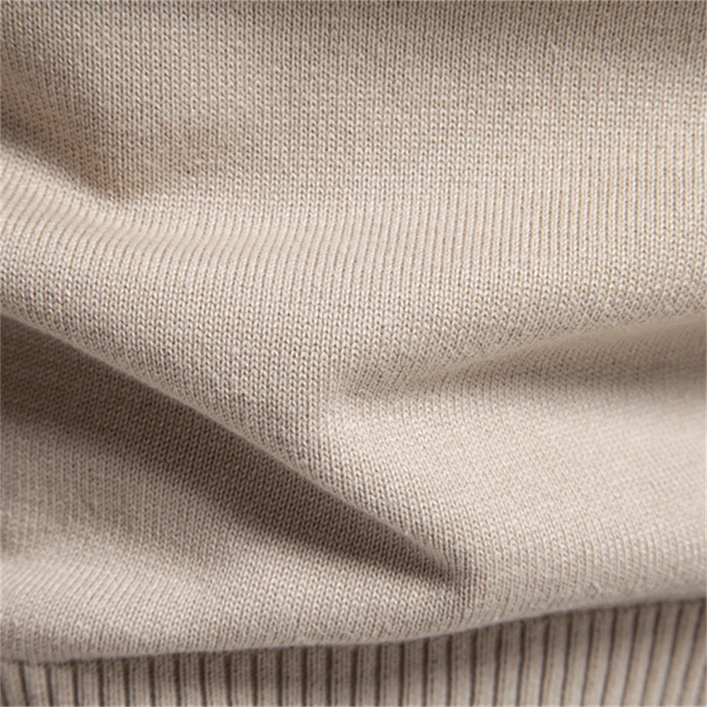 AIOPESON Mens V-neck Solid Cotton Pullover Sweaters Long Sleeve Casual Social Knitted Sweaters for Men