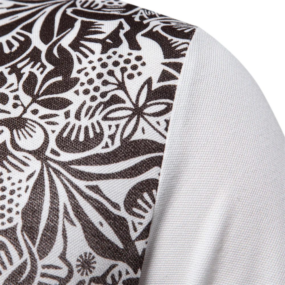 AIOPESON Men's Short Sleeve Polo Shirt, Gradient Printed, Cotton Blend, Summer Fashion, New Design