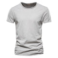 Brand Quality 100% Cotton Men T-shirt V-neck Fashion Design Slim Fit Soild T-shirts Male Tops Tees Short Sleeve T Shirt For Men