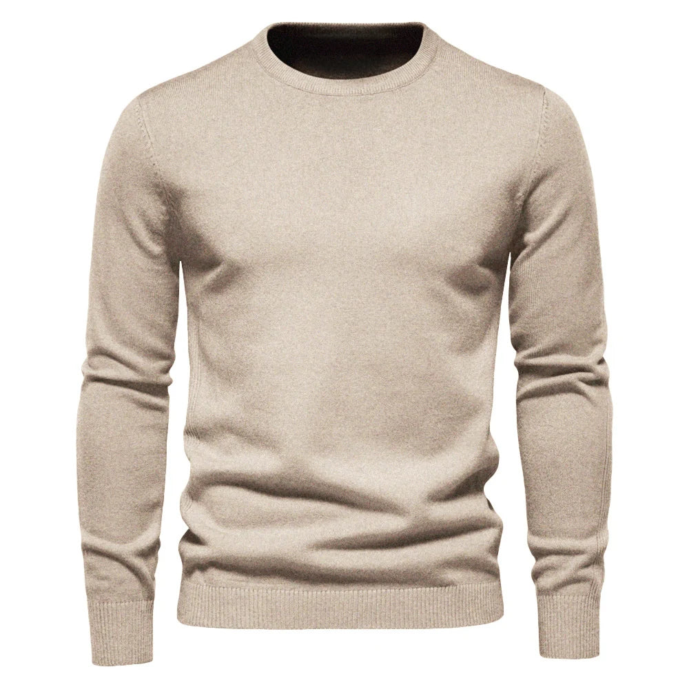 2021 New O-neck Pullover Men's Sweater Casual Solid Color Warm Sweater Men Winter Fashion Slim Mens Sweaters 11 Colors