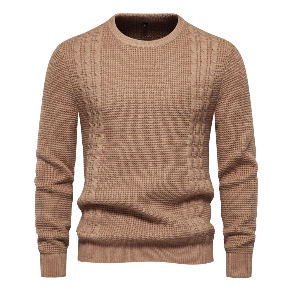 2023 New Warm Men's Pullovers Sweater for Fall and Winter with Solid Color and Soft Material Casual Classic Sweater Men
