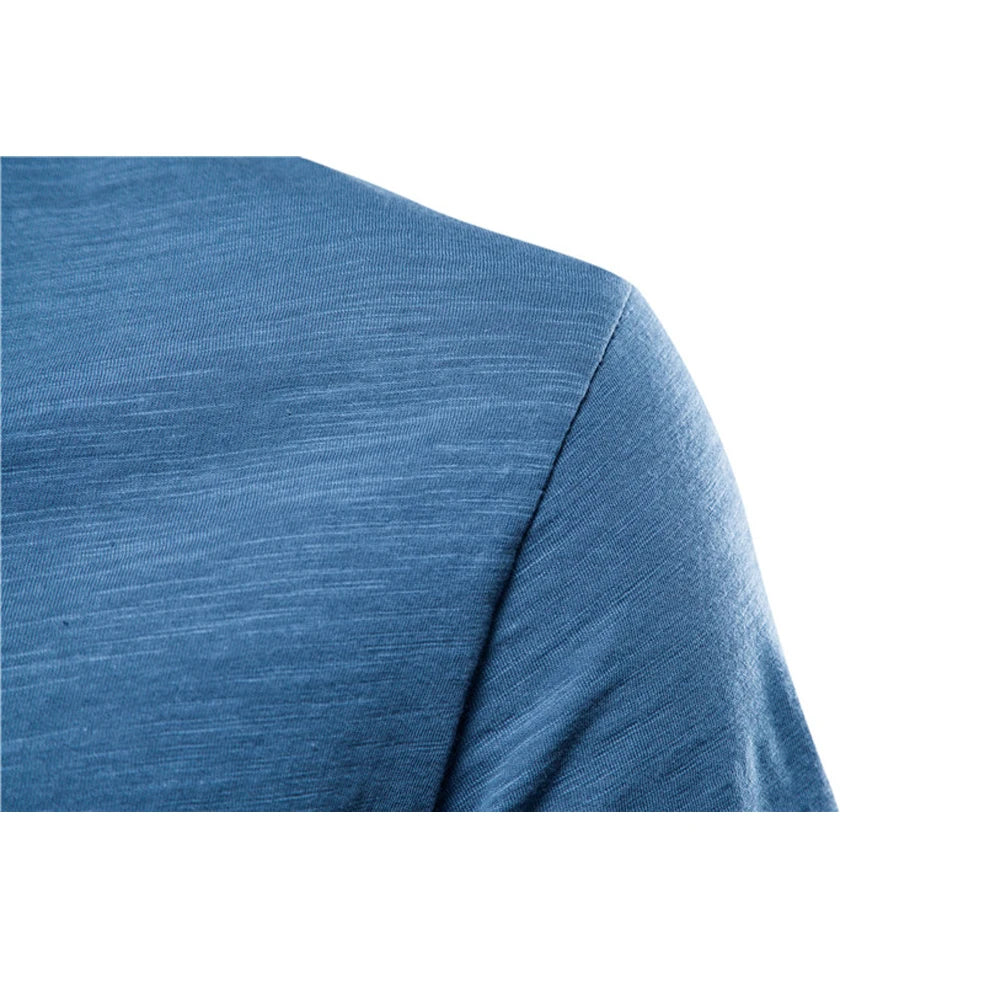 AIOPESON 3 PCS Sets 100% Cotton Men's T-Shirts Fashion Design V-neck Casual Slim Fit Basic Solid Summer T Shirt For Men