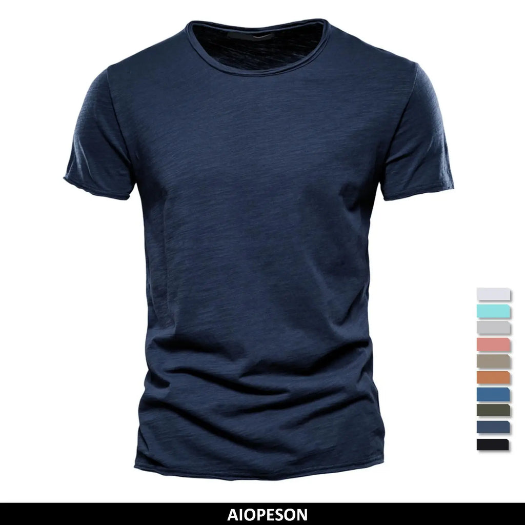 Quality 100% Cotton Men T-shirt Fashion Cut Design Slim Fit Soild Men's t-shirt Tops Tees Brasil Short Sleeve T Shirt For Men
