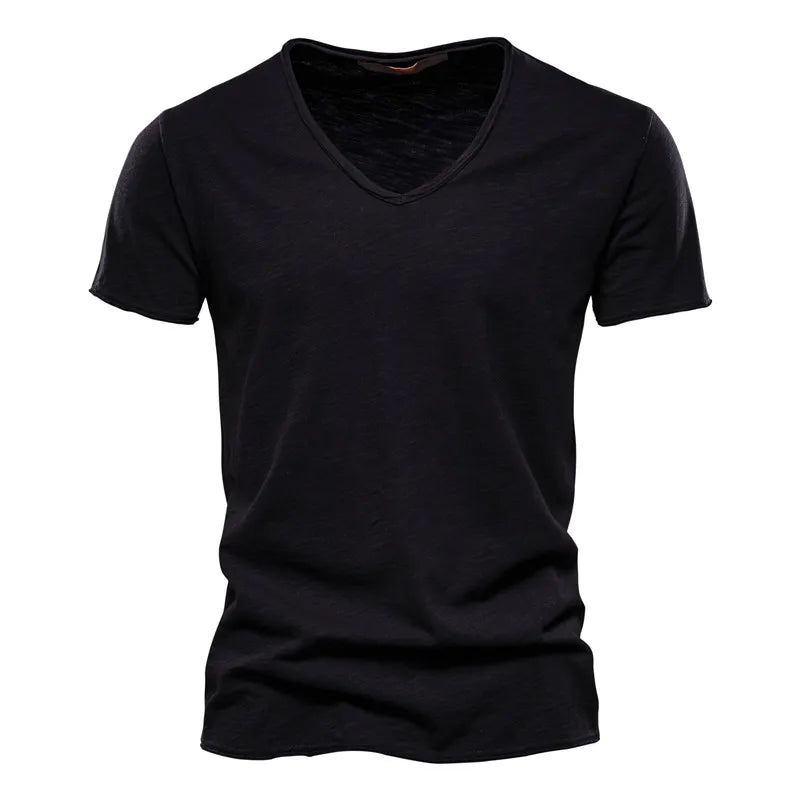 Quality 100% Cotton Men T-shirt Fashion Cut Design Slim Fit Soild Men's t-shirt Tops Tees Brasil Short Sleeve T Shirt For Men