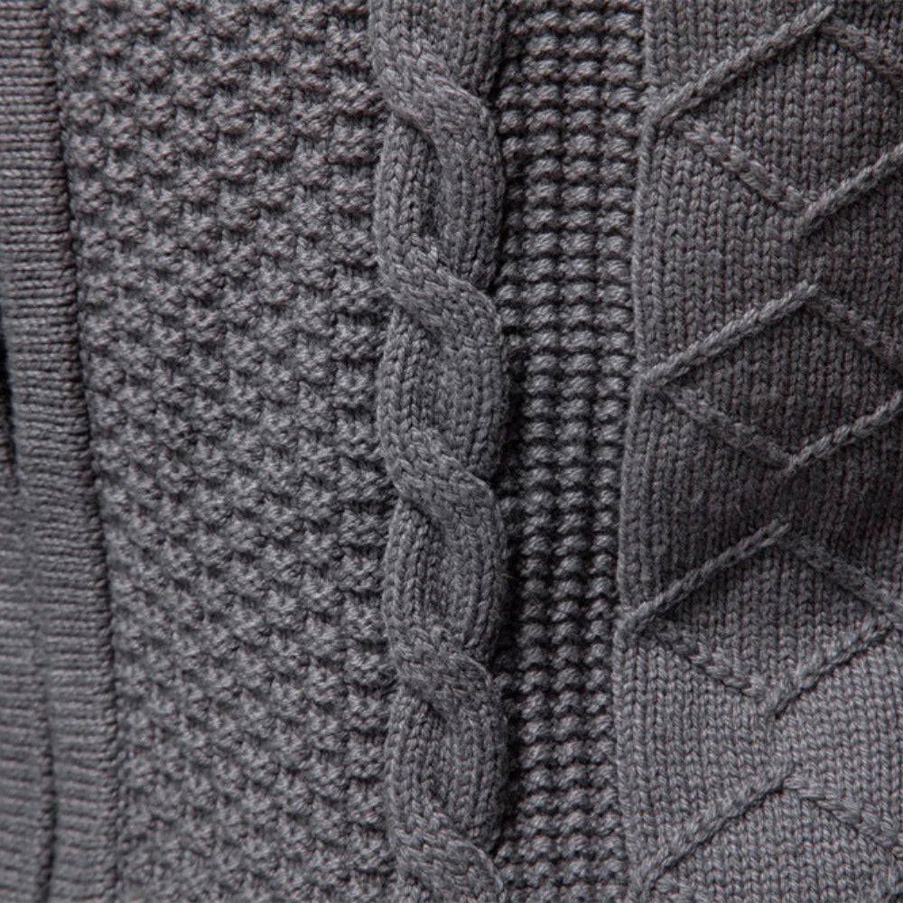 AIOPESON New Classic Zip Up Jacket Men Cotton Solid Color Winter Warm Outdoor Luxury Casual Mens Outerwear Sweater