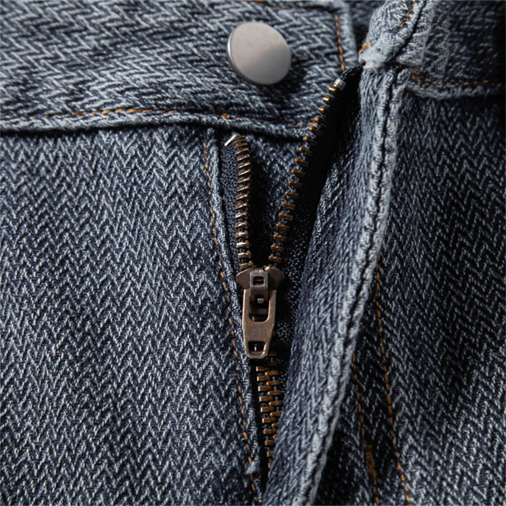 AIOPESON Men's Retro Denim Cotton Blend Shorts Vintage Multi-Pocket Shorts Solid Color Casual Streetwear Daily Shorts