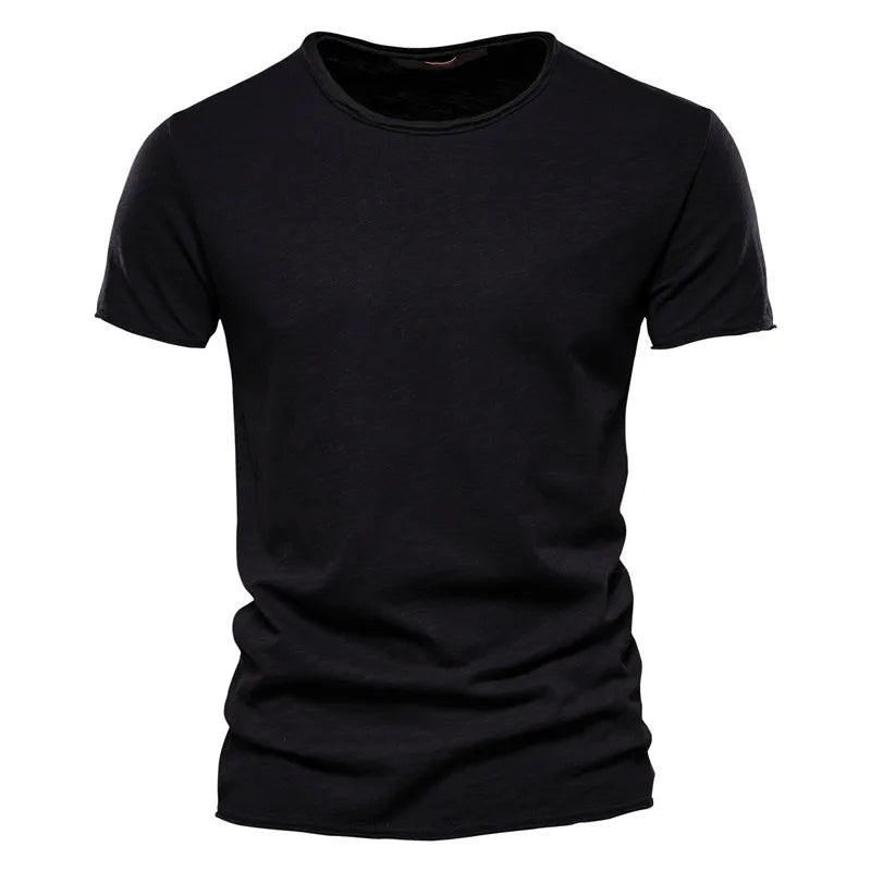 Quality 100% Cotton Men T-shirt Fashion Cut Design Slim Fit Soild Men's t-shirt Tops Tees Brasil Short Sleeve T Shirt For Men