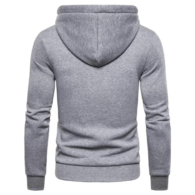 2021 New Autumn Winter Cotton Hoodied Mens Sweatshirts Solid Hoody Fleece Thick Hoodies Men Sportswear Zipper Sweatshirts Men