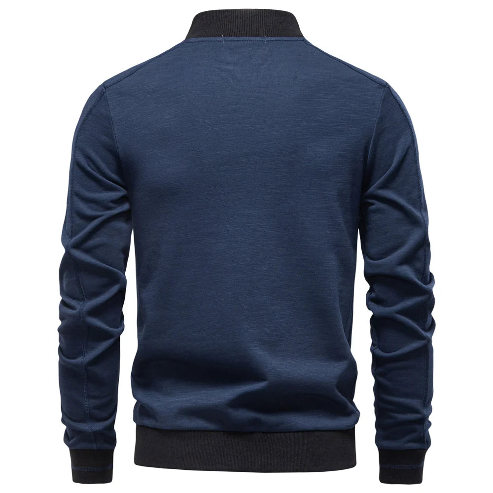 AIOPESON Baseball  Jacket Men Cotton Solid Color Thicken Warm Autumn Winter Casual Sportswear High Quality Zipper Jacket Male