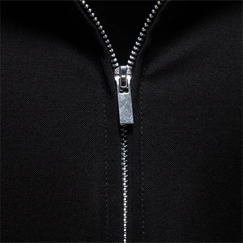 AIOPESON Men's Polo Shirts Half Zipper Collar Solid Color Lightweight Breathable Casual Polo Shirt for Men Summer Fashion Top